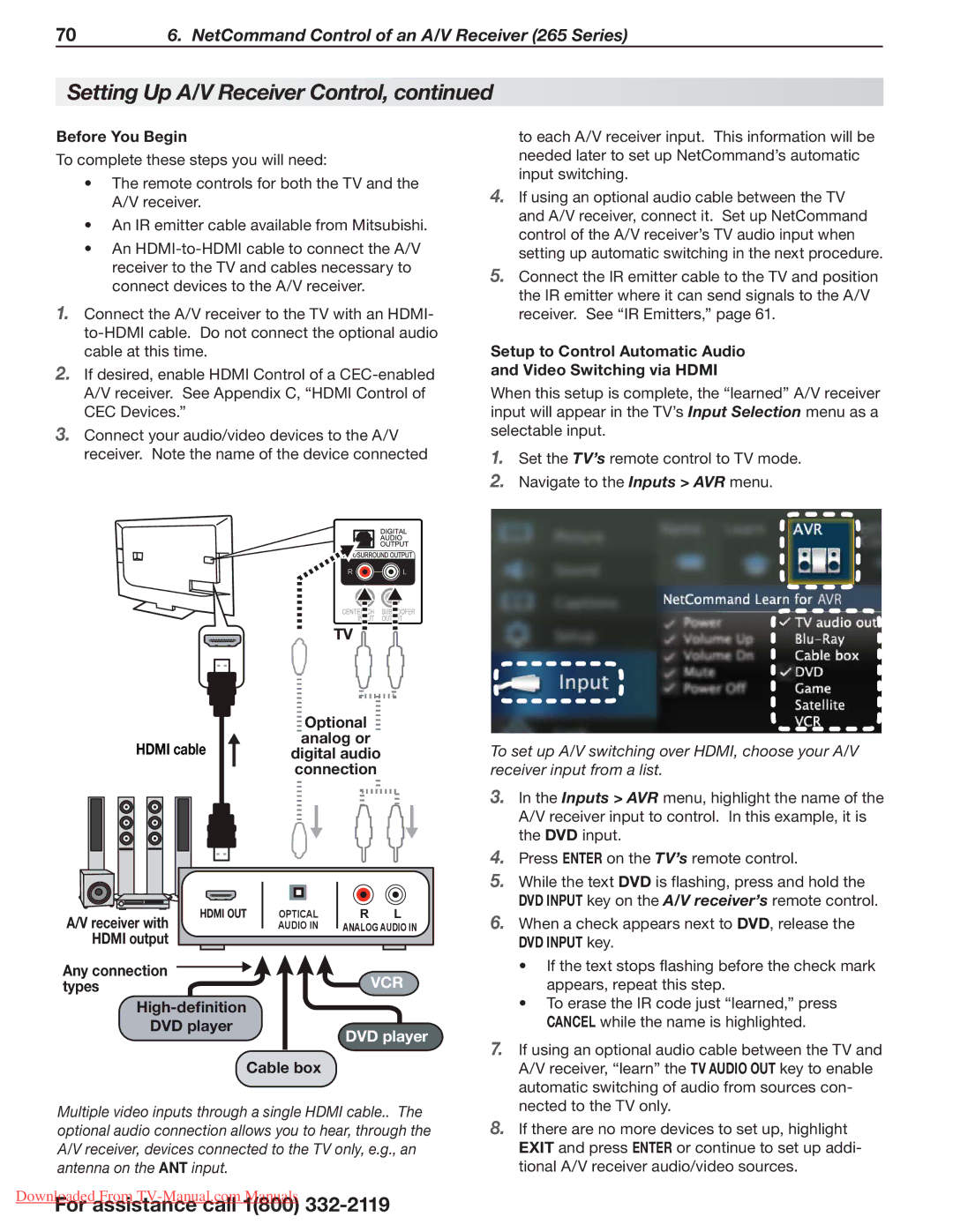 Mitsubishi Electronics 164 Series, 265 Series, 154 Series manual Before You Begin, DVD player 