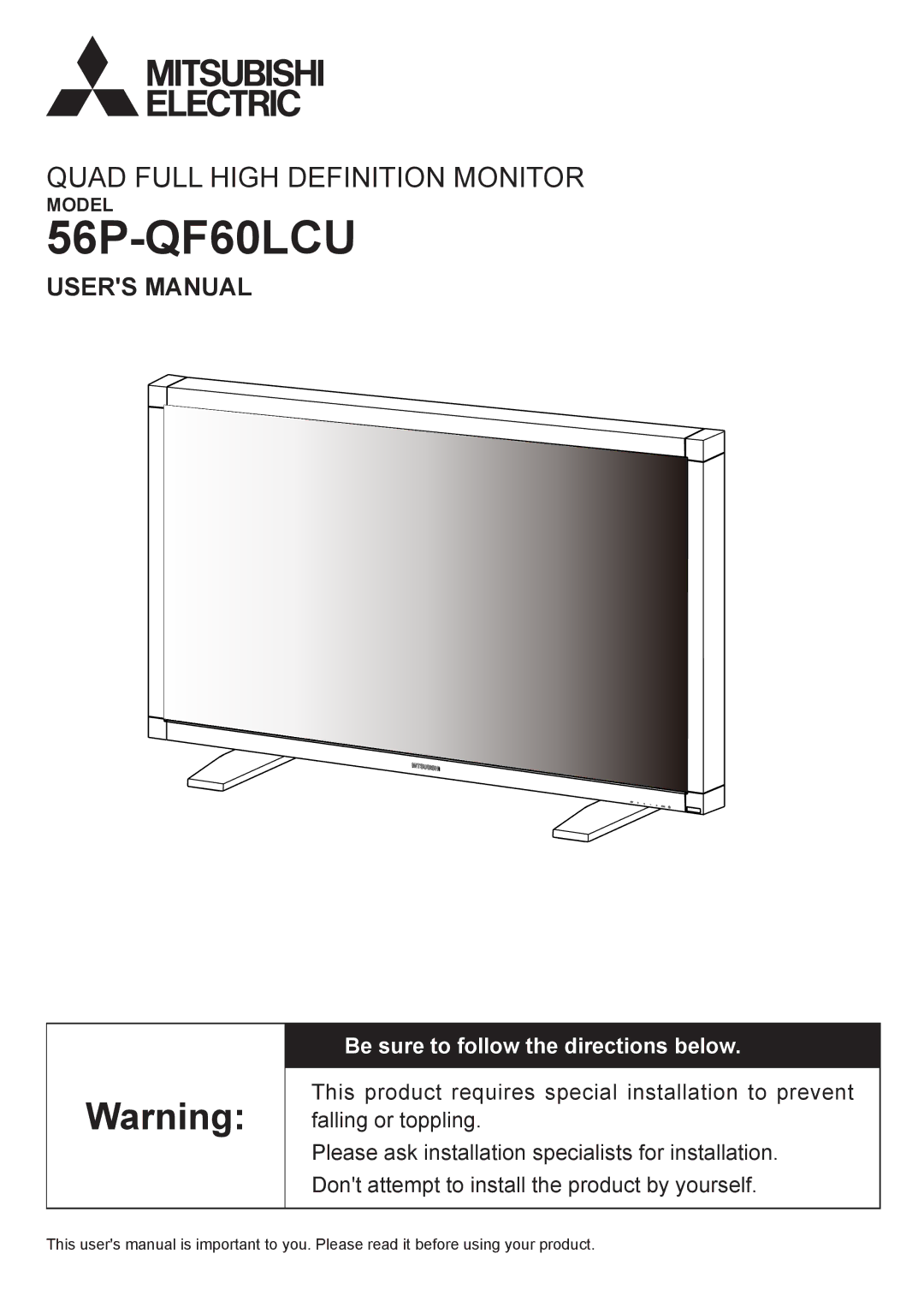 Mitsubishi Electronics 56P-QF60LCU user manual 