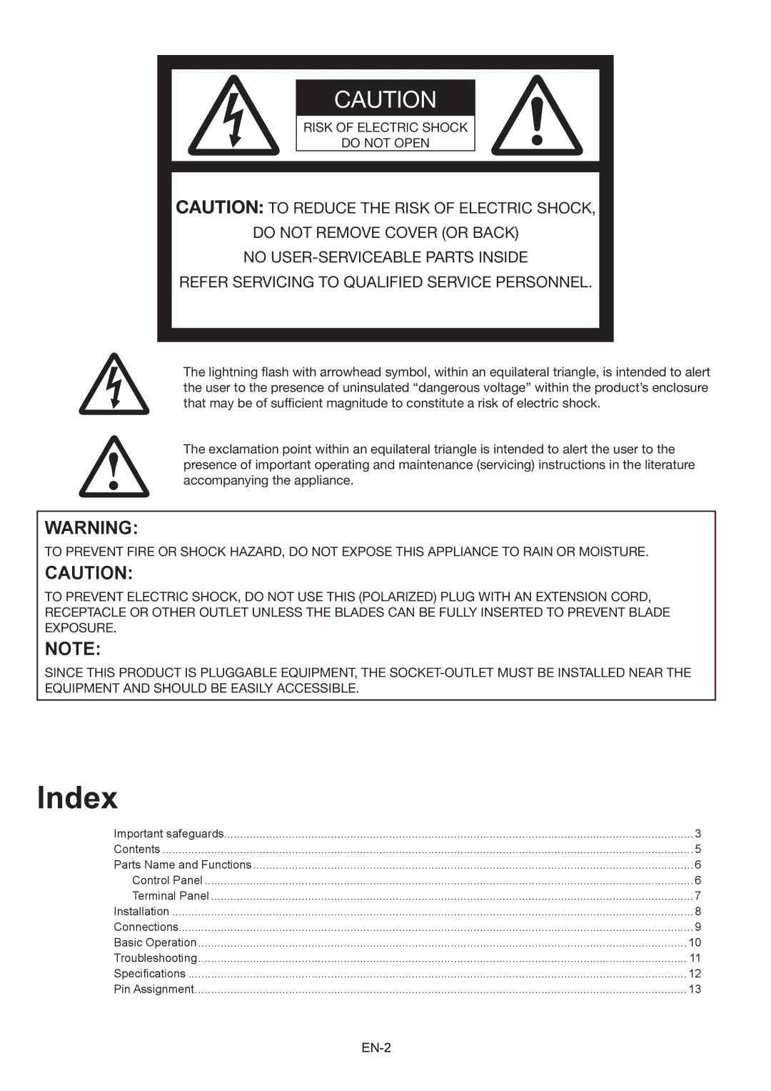 Mitsubishi Electronics 56P-QF60LCU user manual Index 