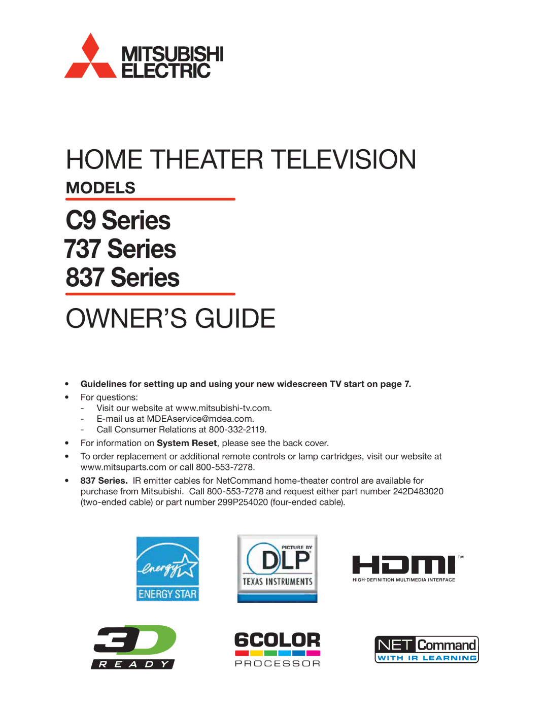 Mitsubishi Electronics 737, 837 manual C9 Series 