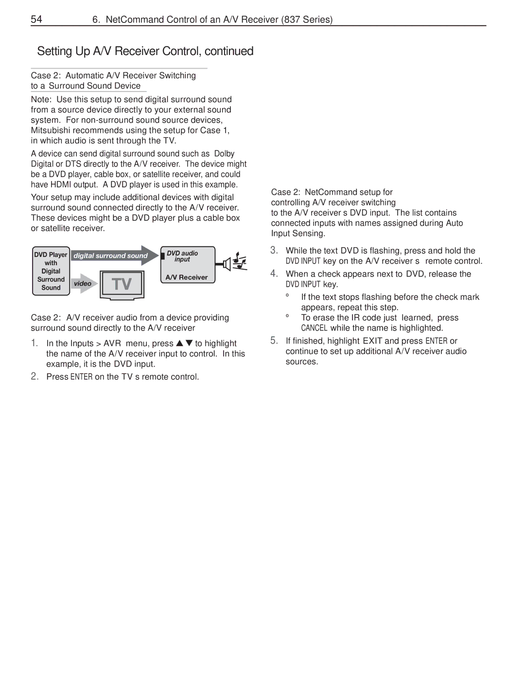 Mitsubishi Electronics 837, 737, C9 manual DVD Input key 