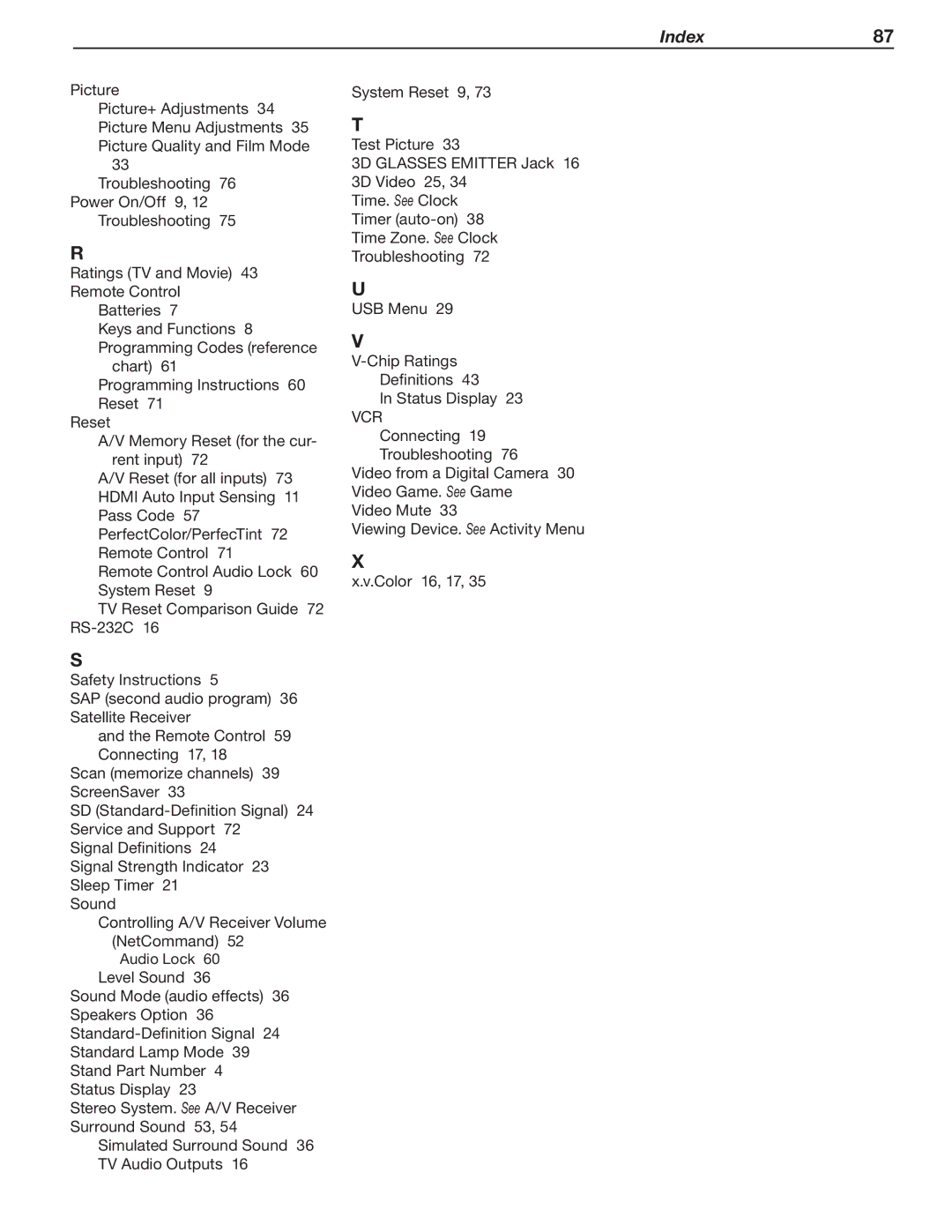 Mitsubishi Electronics 837, 737, C9 manual Index87 