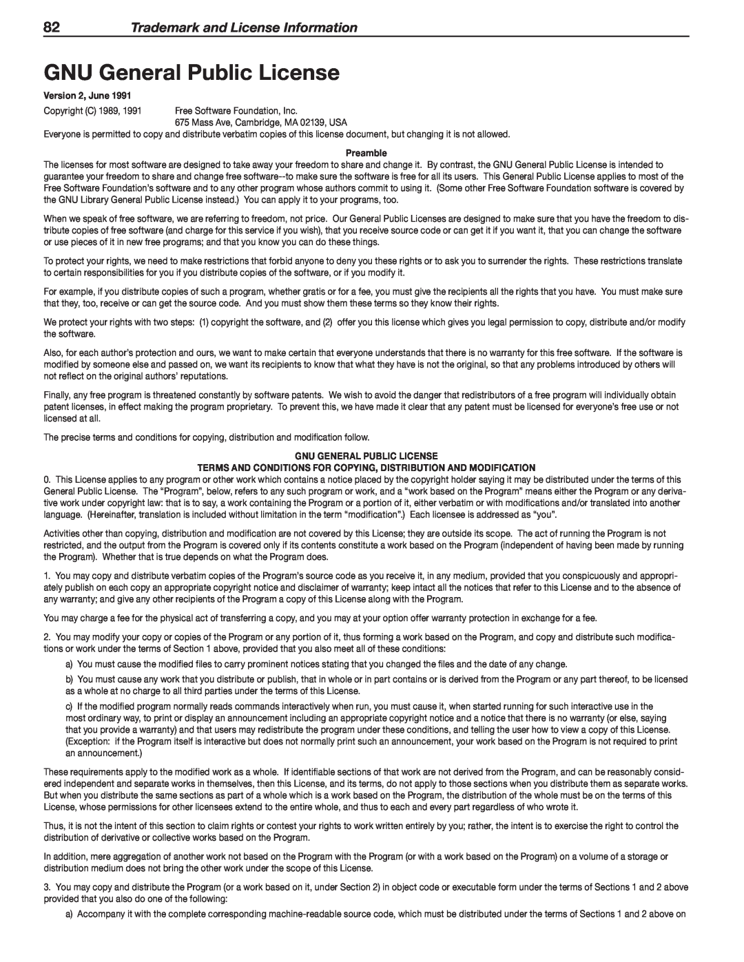 Mitsubishi Electronics 737, 837, C9 manual GNU General Public License, 82Trademark and License Information 