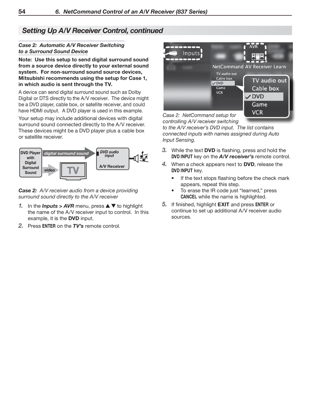 Mitsubishi Electronics 837 SERIES, 737 SERIES manual DVD Input key 