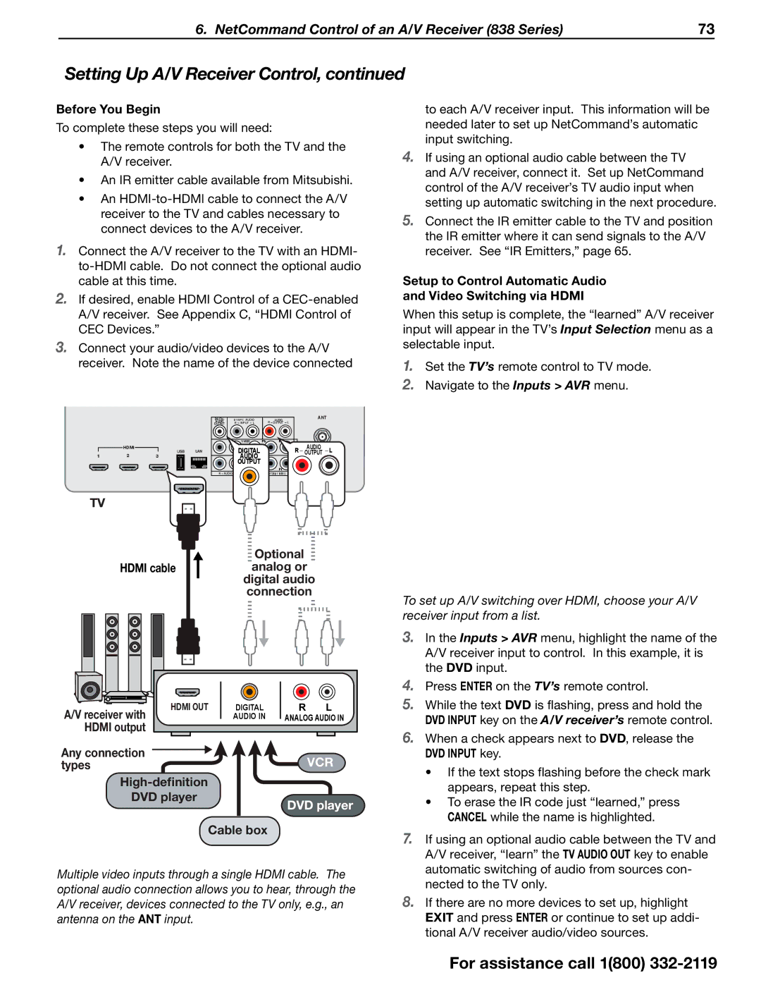 Mitsubishi Electronics 838 SERIES manual Before You Begin, DVD player 