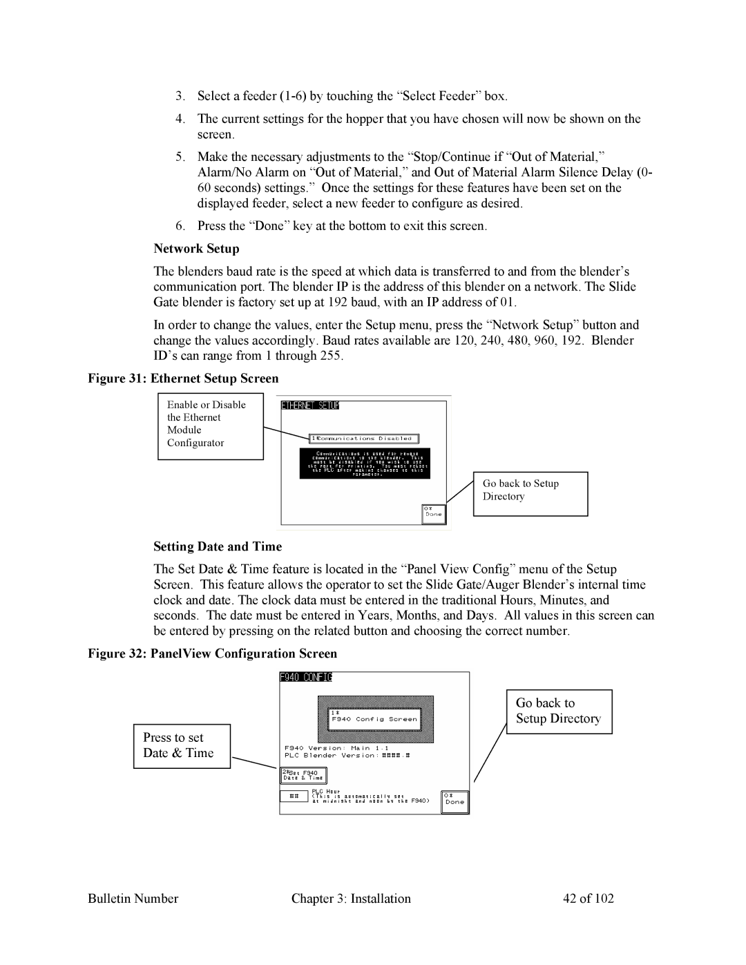 Mitsubishi Electronics 882.00207.00 specifications Network Setup, Setting Date and Time 