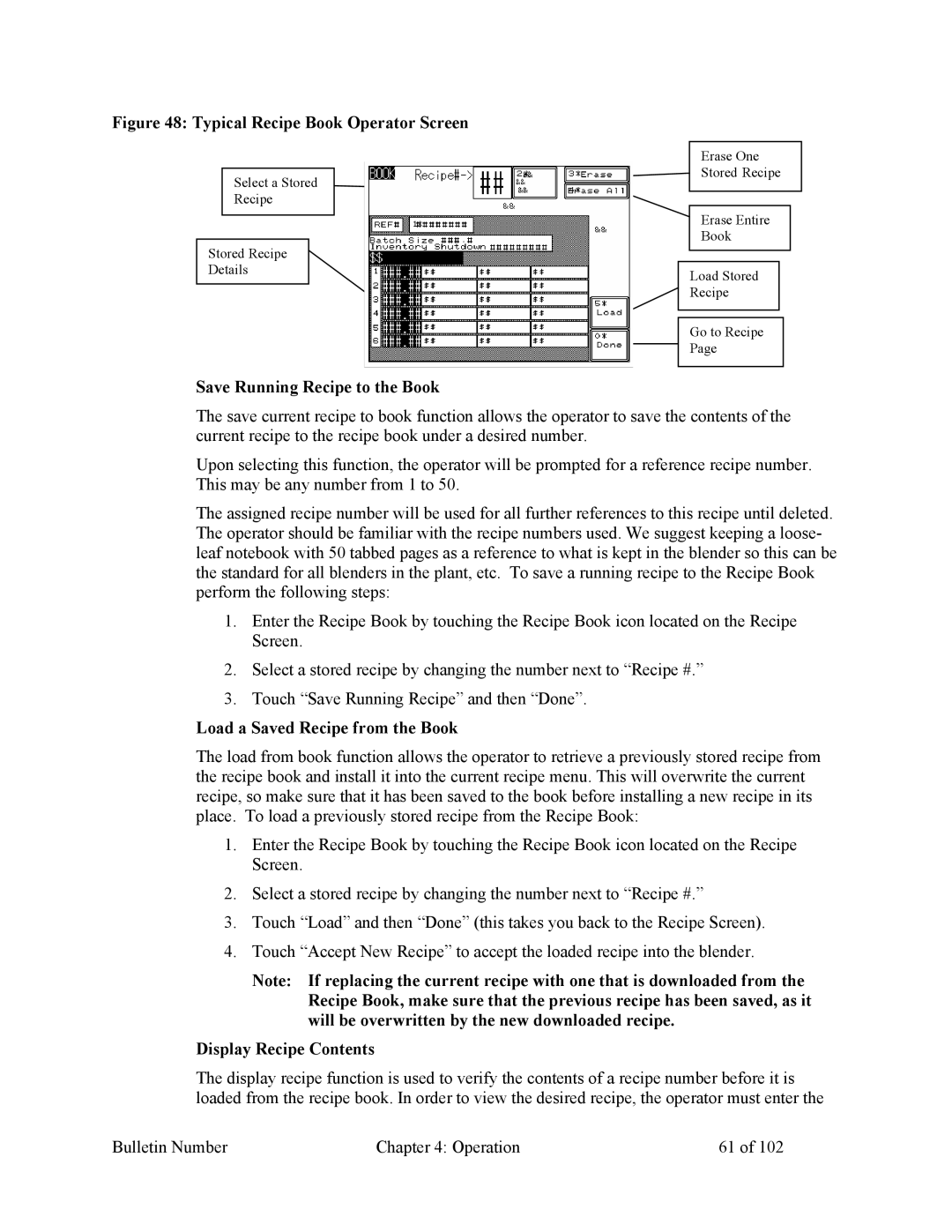 Mitsubishi Electronics 882.00207.00 specifications Save Running Recipe to the Book, Load a Saved Recipe from the Book 