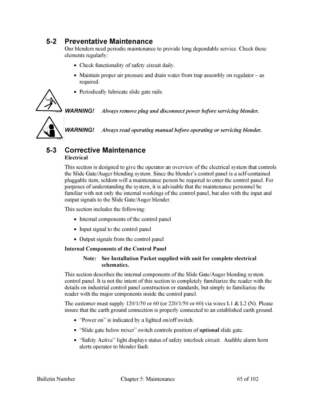 Mitsubishi Electronics 882.00207.00 specifications Preventative Maintenance, Corrective Maintenance, Electrical 