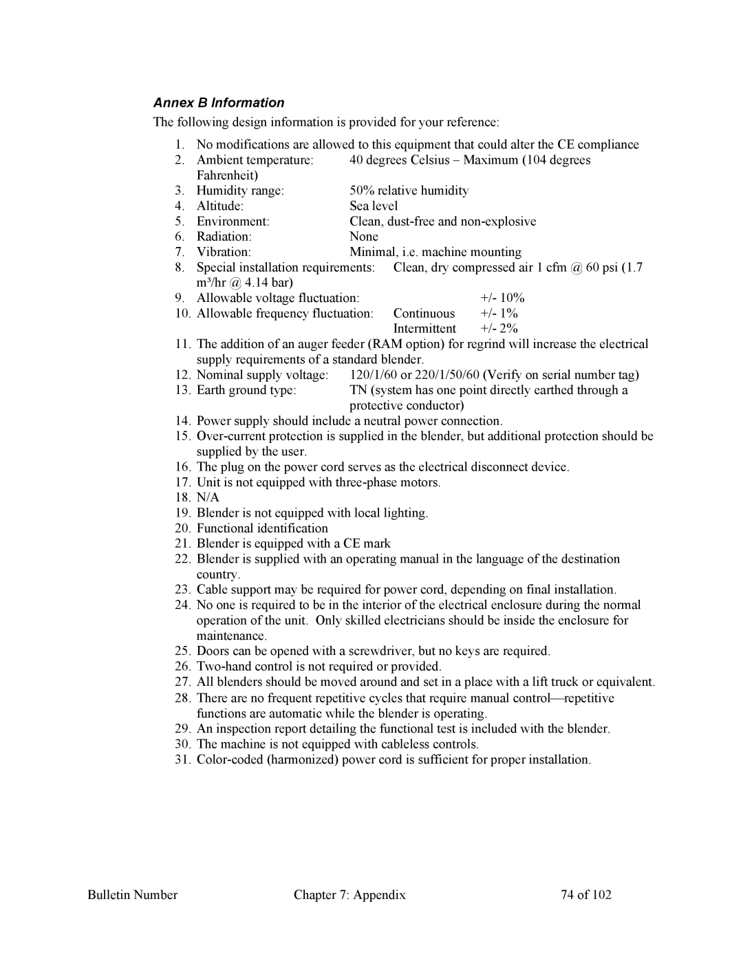 Mitsubishi Electronics 882.00207.00 specifications Annex B Information 