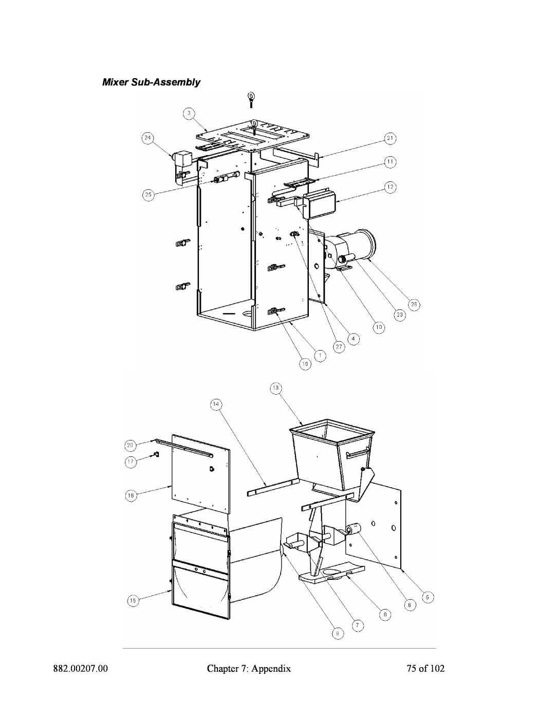 Mitsubishi Electronics 882.00207.00 specifications Mixer Sub-Assembly, Appendix, 75 of 