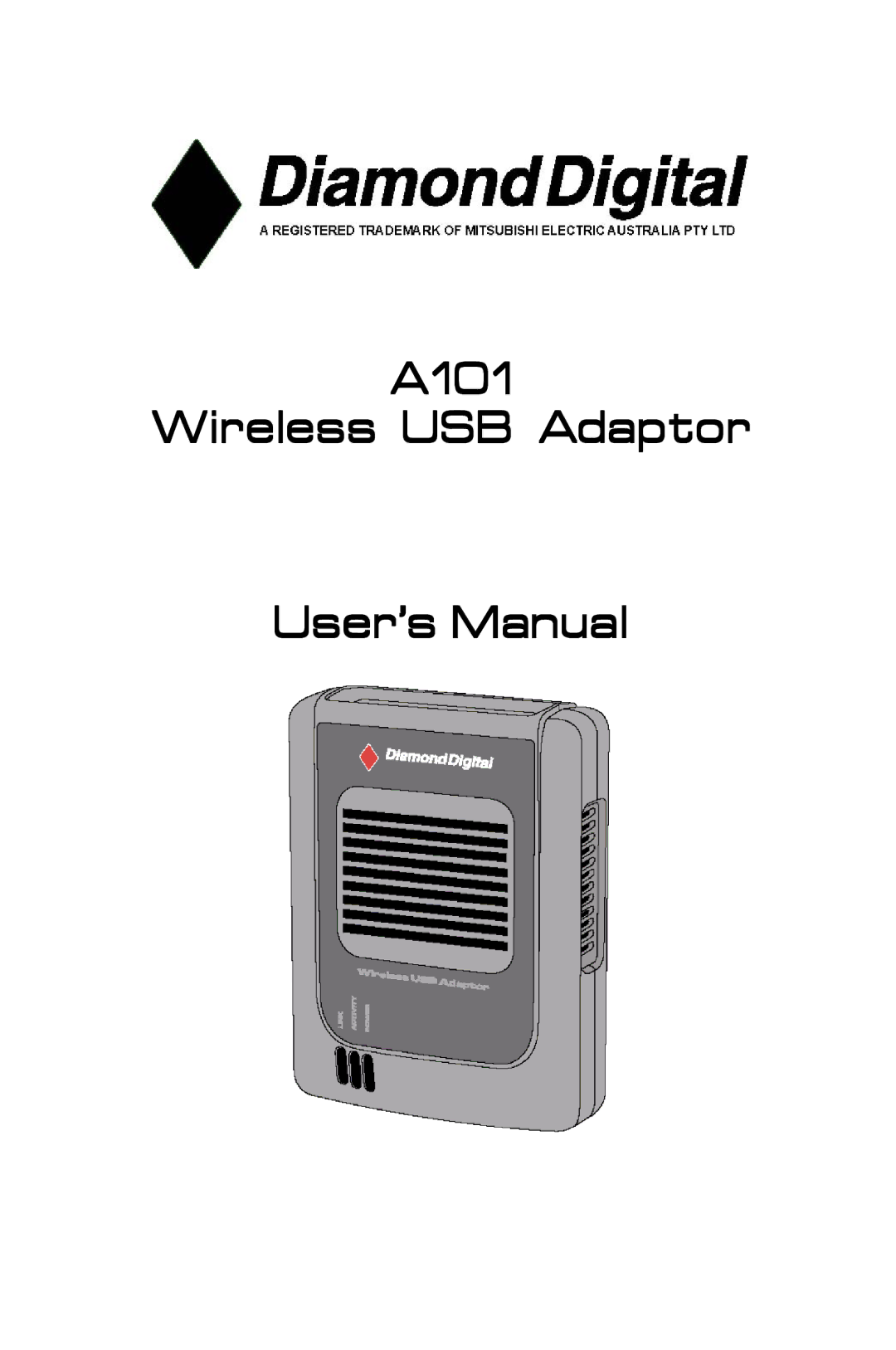 Mitsubishi Electronics user manual A101 Wireless USB Adaptor User’s Manual 