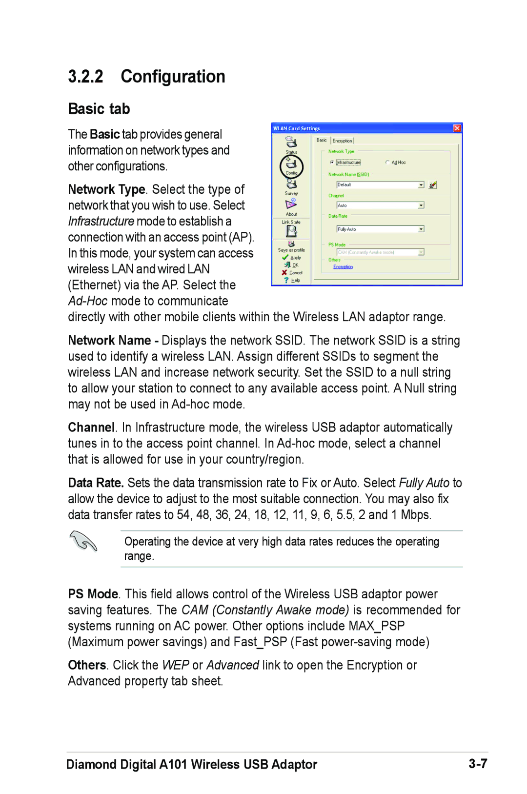 Mitsubishi Electronics A101 user manual Configuration, Basic tab 