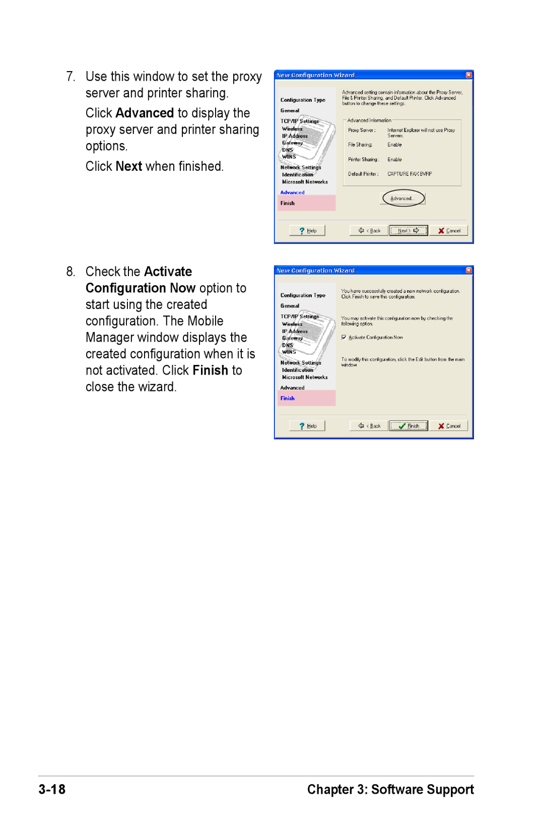 Mitsubishi Electronics A101 user manual Use this window to set the proxy server and printer sharing 