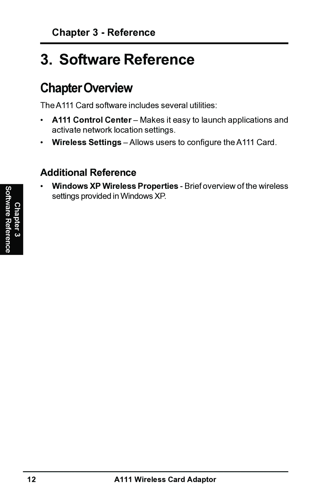 Mitsubishi Electronics A111 user manual ChapterOverview, Additional Reference 