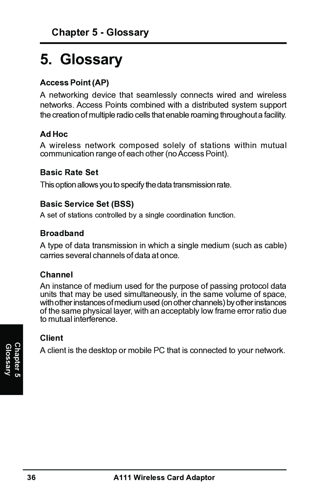 Mitsubishi Electronics A111 user manual Glossary 