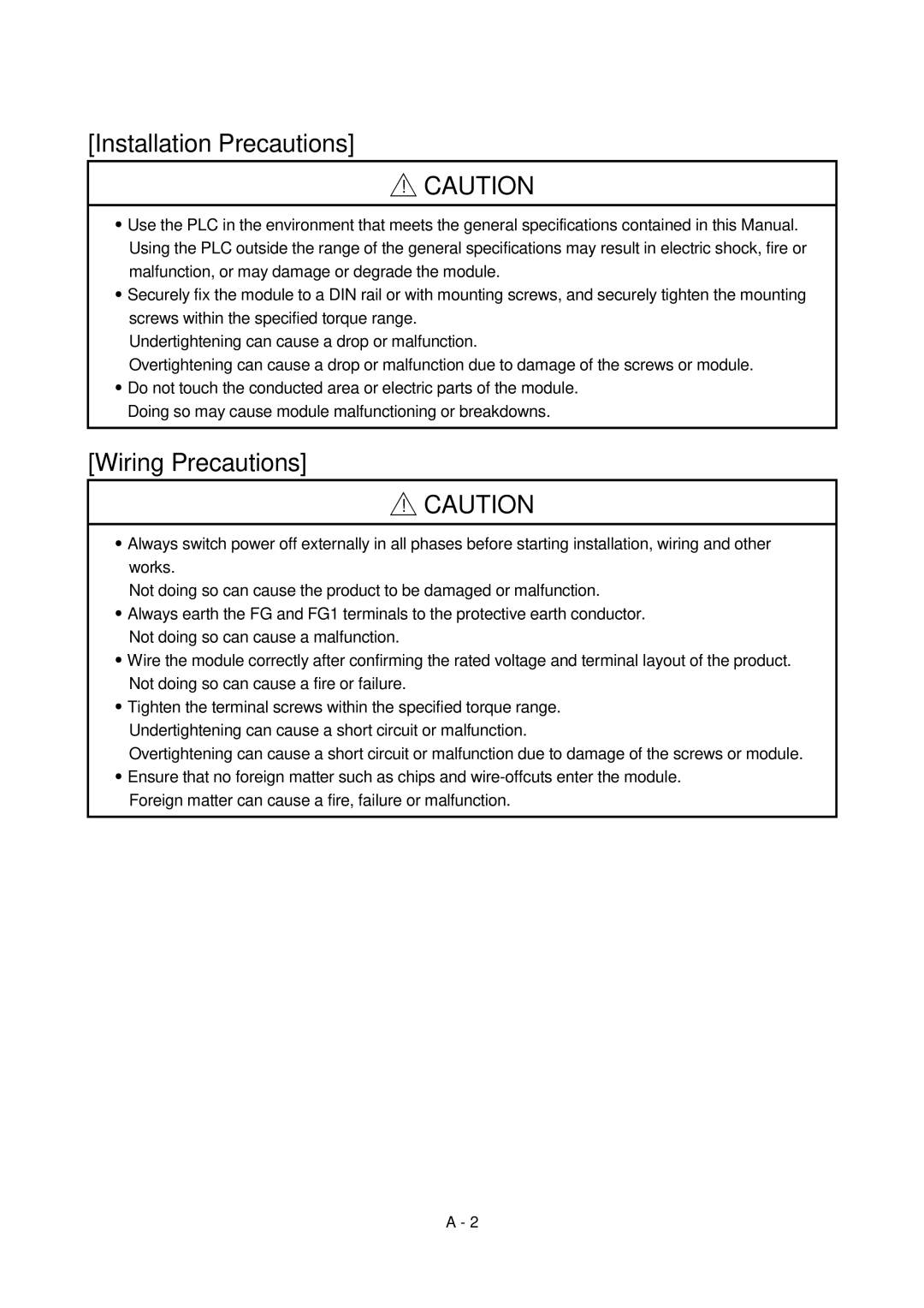 Mitsubishi Electronics AJ65SBT-64AD user manual Installation Precautions 