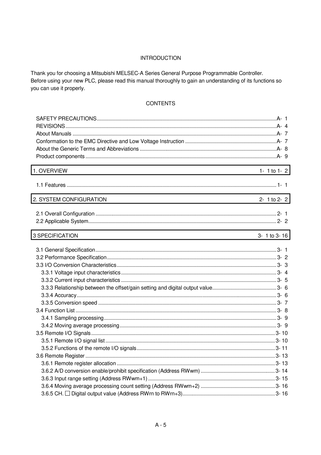 Mitsubishi Electronics AJ65SBT-64AD user manual Overview 