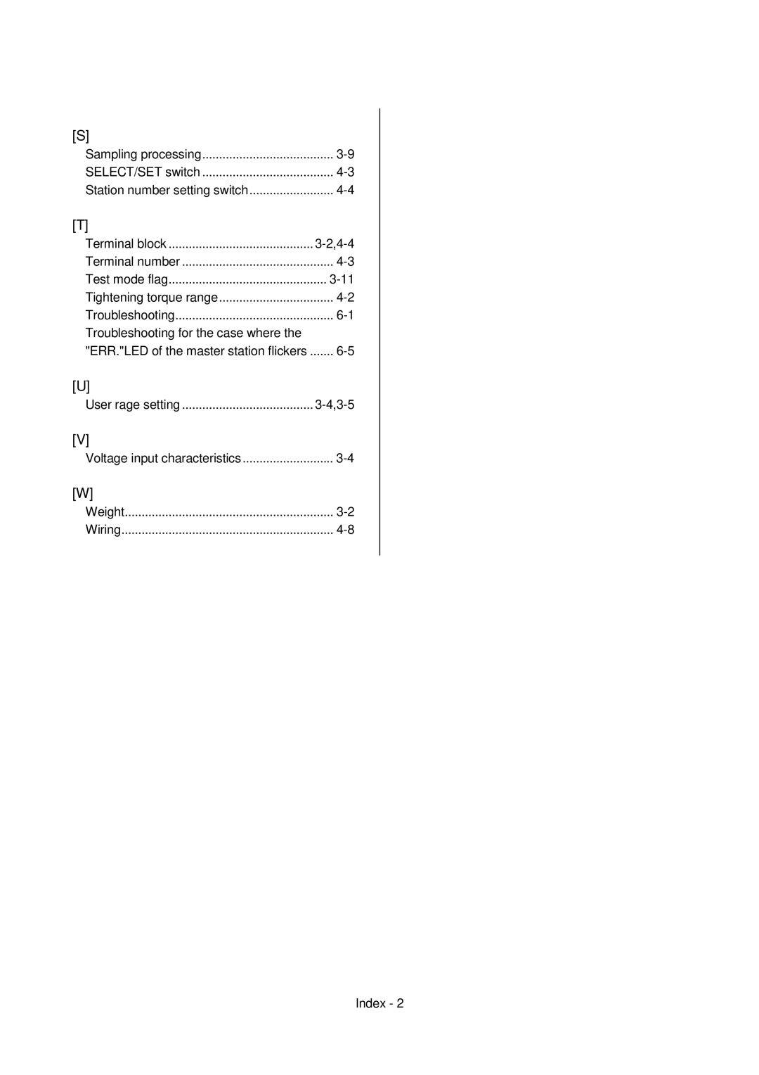 Mitsubishi Electronics AJ65SBT-64AD user manual ERR.LED of the master station flickers 