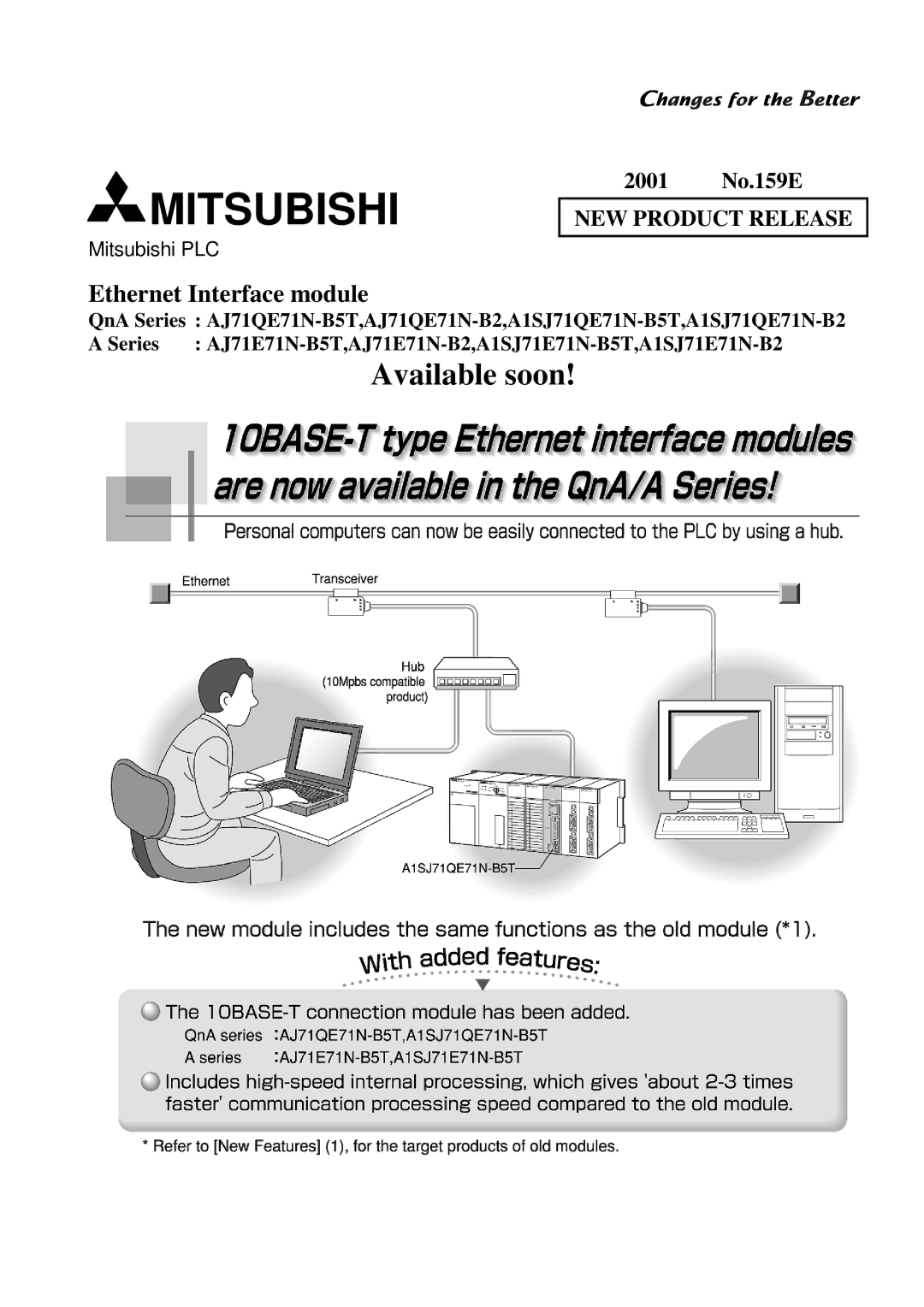 Mitsubishi Electronics A1SJ71E71N-B5T, AJ71QE71N-B5T, AJ71QE71N-B2, A1SJ71QE71N-B5T, AJ71E71N-B5T manual Mitsubishi 