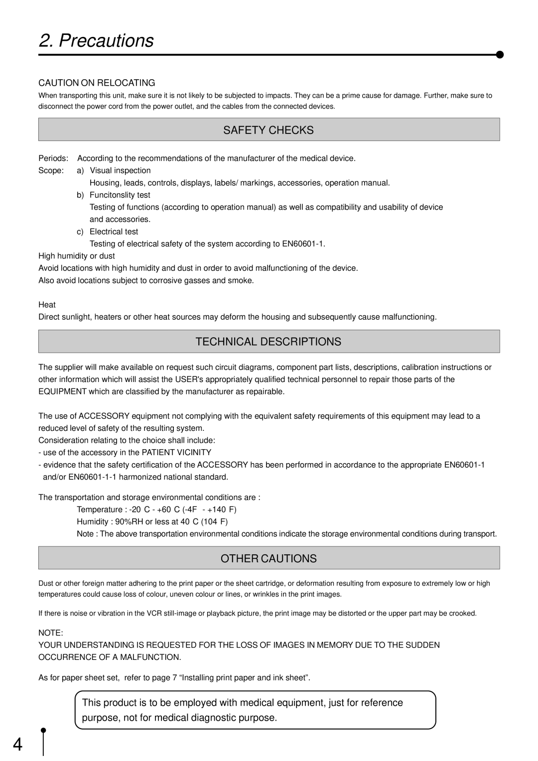 Mitsubishi Electronics CP700E operation manual Safety Checks 