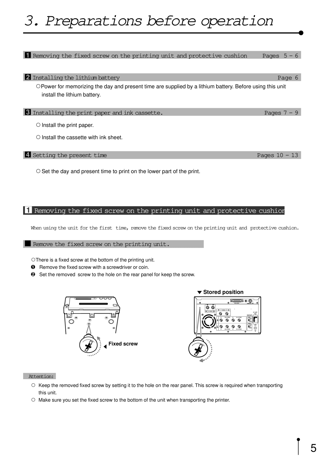 Mitsubishi Electronics CP700E operation manual Installing the lithium battery, Installing the print paper and ink cassette 