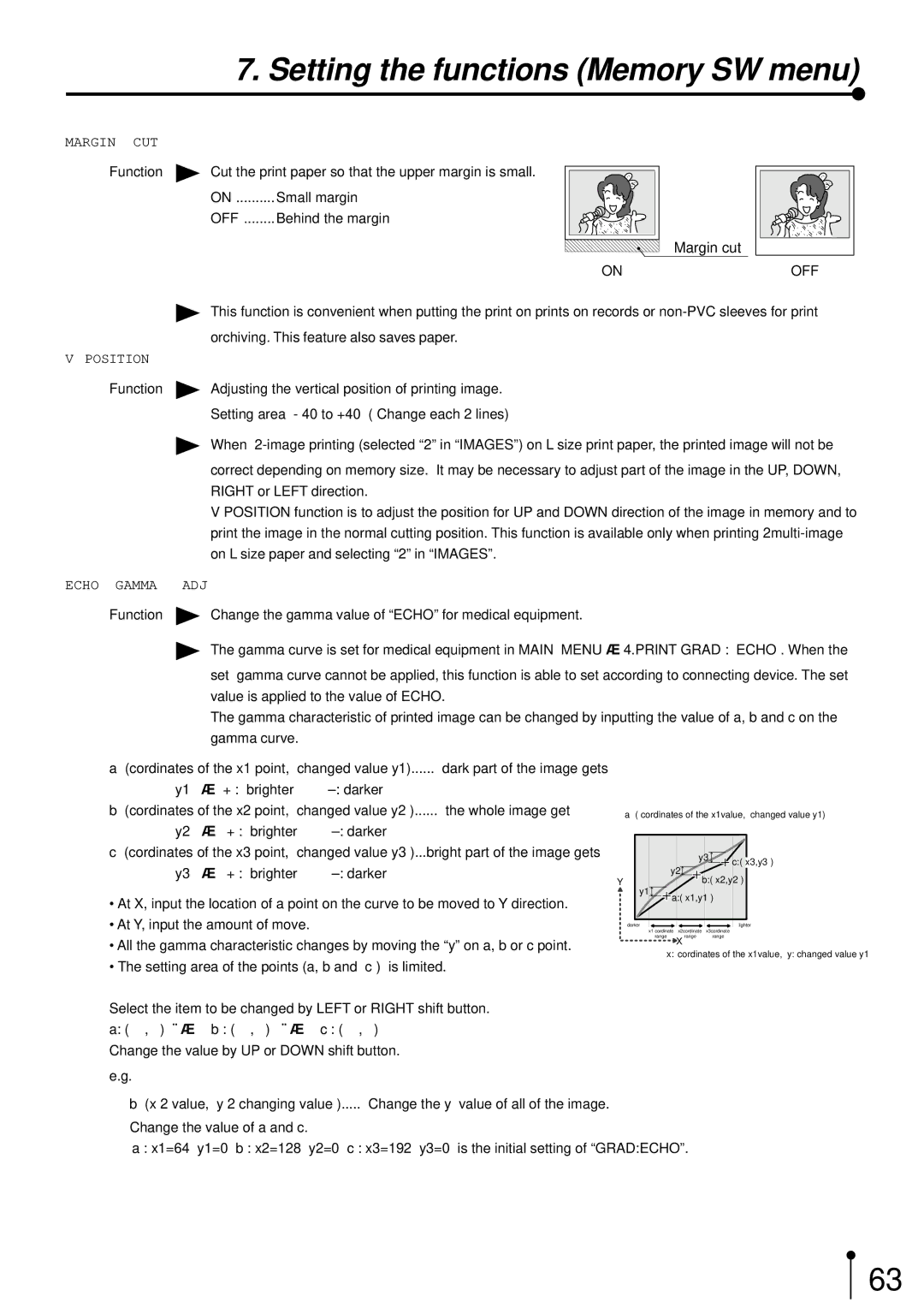 Mitsubishi Electronics CP700E operation manual Margin cut 