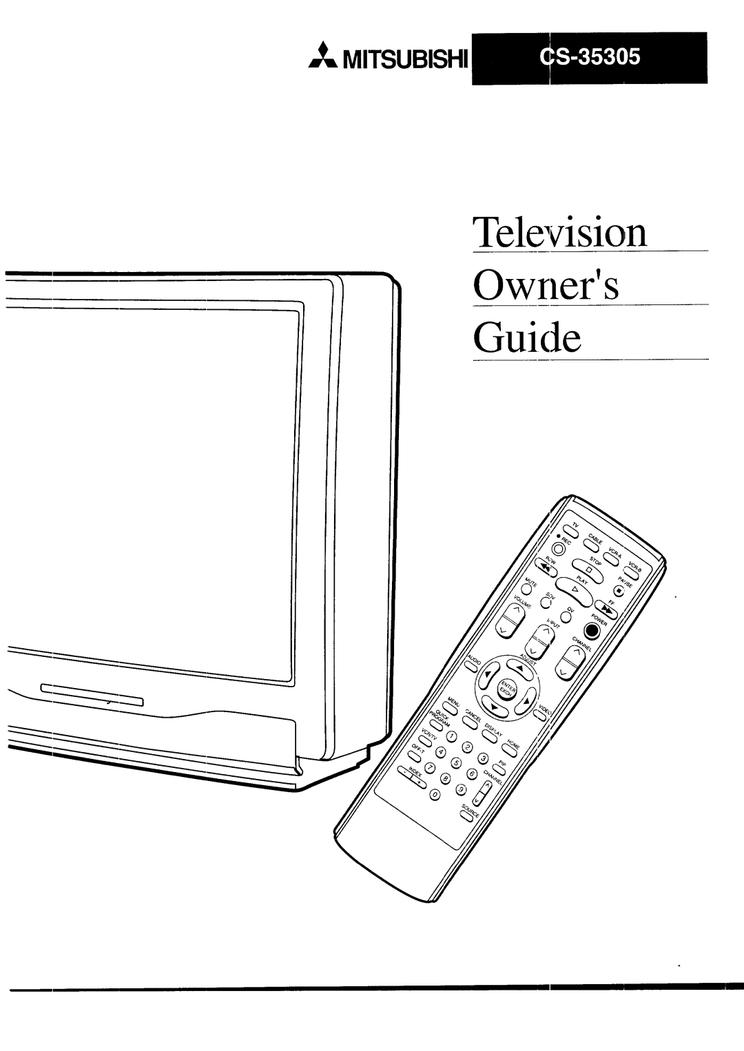 Mitsubishi Electronics CS-35305 manual Television 