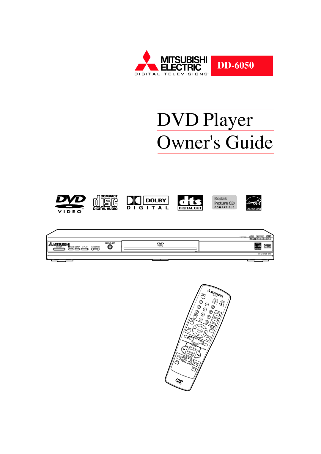 Mitsubishi Electronics DD-6050 manual DVD Player Owners Guide 