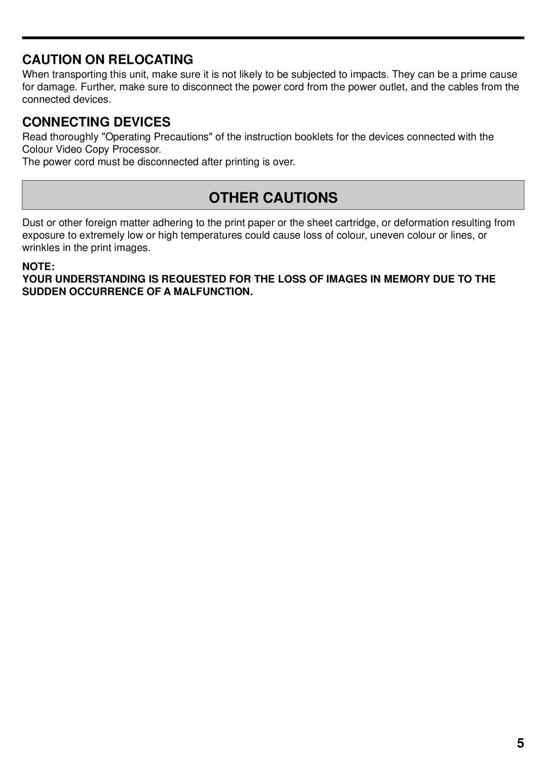 Mitsubishi Electronics DIS710E operation manual Other Cautions, Connecting Devices 