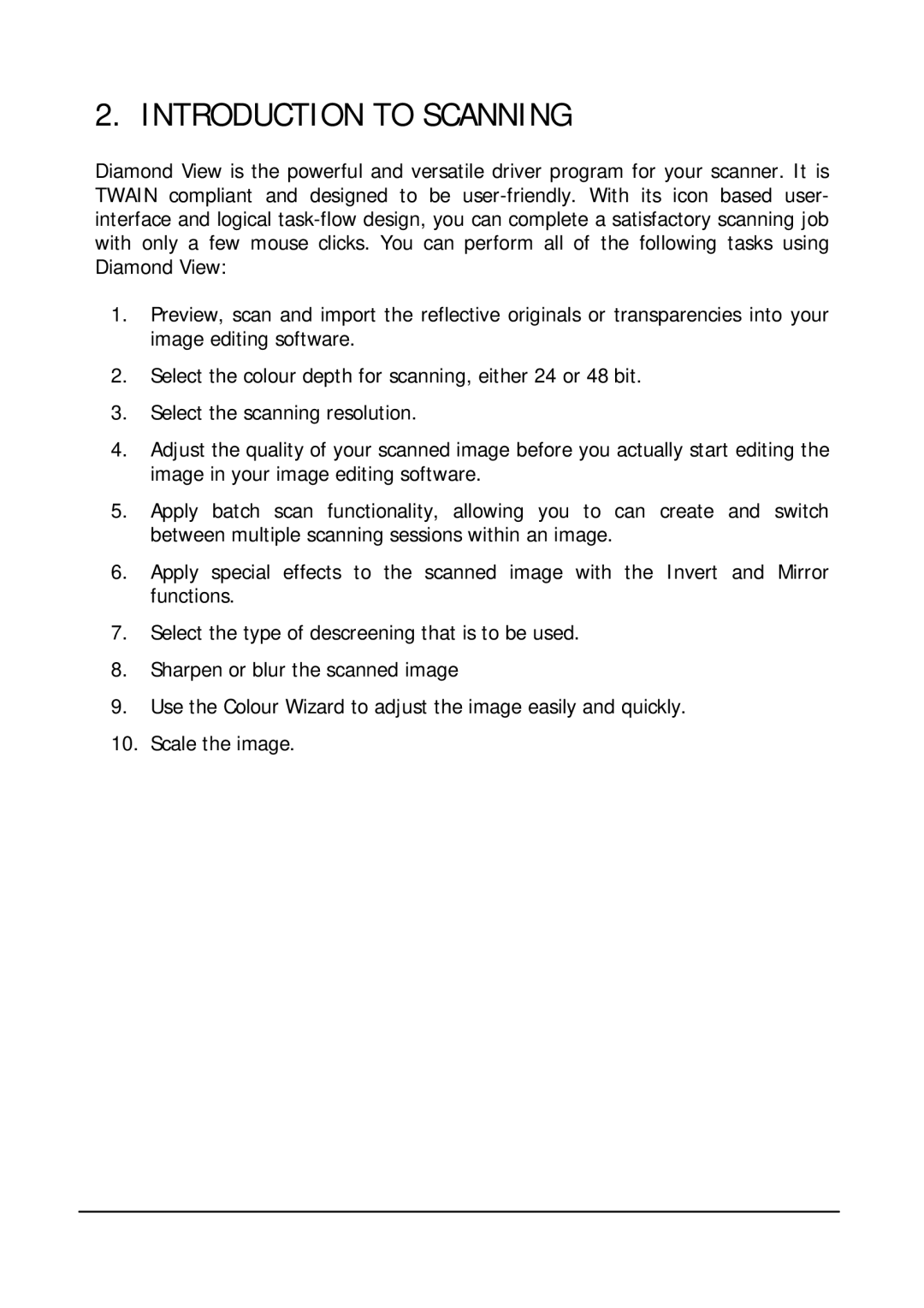 Mitsubishi Electronics DV1248ST user manual Introduction to Scanning 