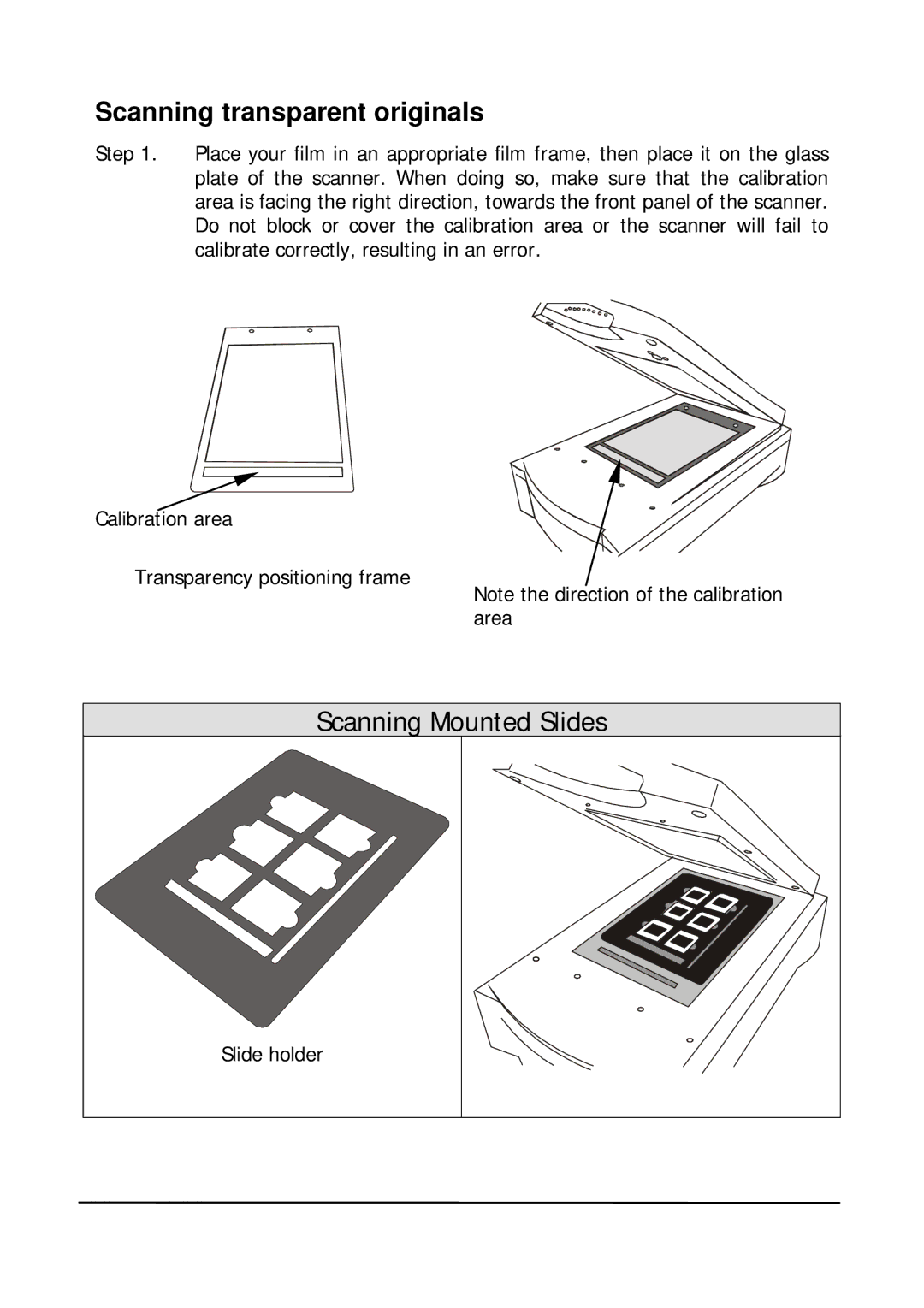 Mitsubishi Electronics DV1248ST user manual Scanning transparent originals, Scanning Mounted Slides 