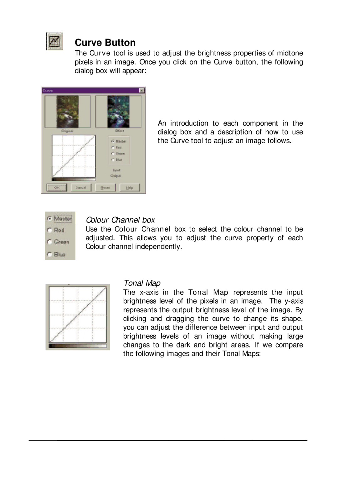 Mitsubishi Electronics DV1248ST user manual Curve Button, Tonal Map 