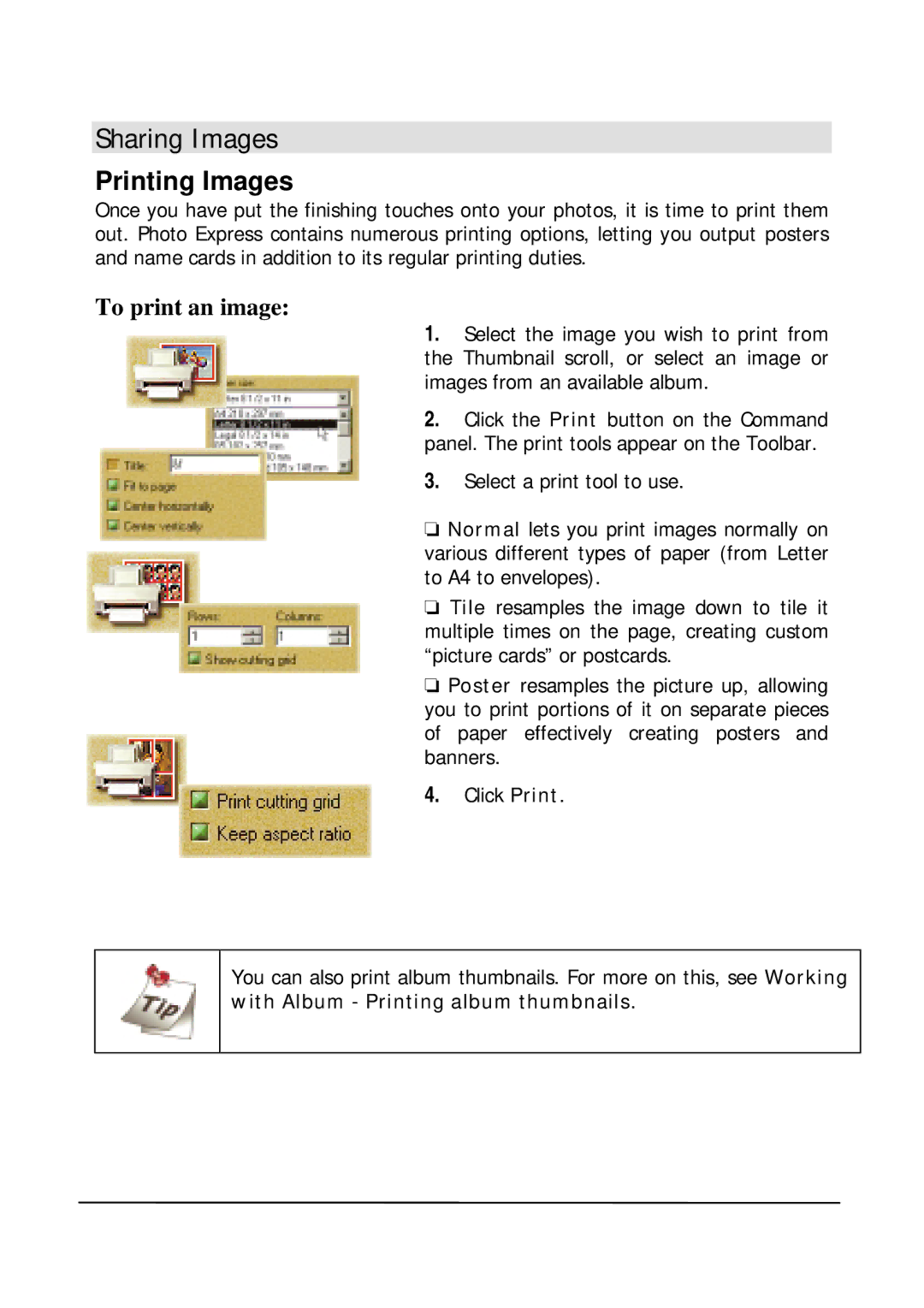 Mitsubishi Electronics DV1248ST user manual Sharing Images, Printing Images, To print an image 