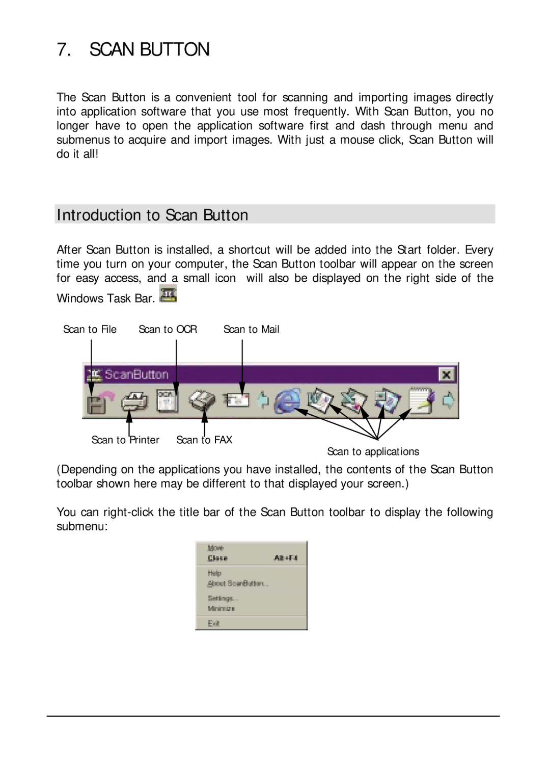 Mitsubishi Electronics DV1248ST user manual Introduction to Scan Button 