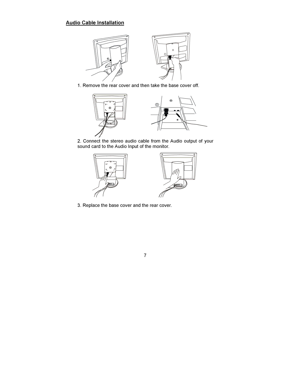 Mitsubishi Electronics DV156 manual Audio Cable Installation 