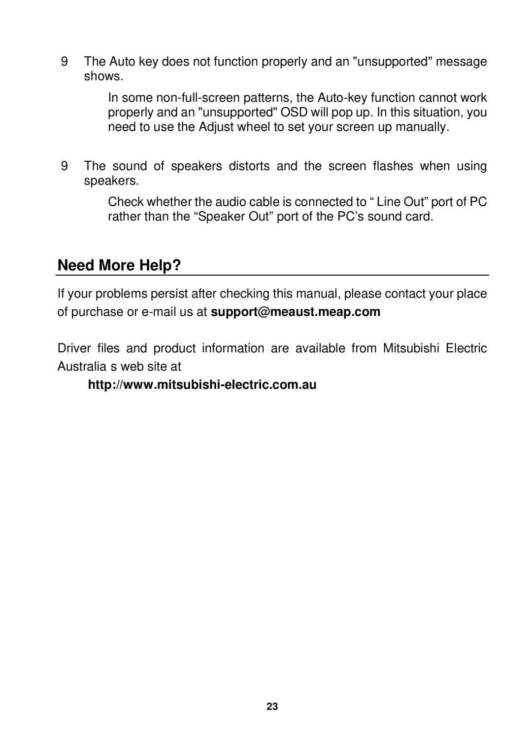 Mitsubishi Electronics DV180 user manual Need More Help? 