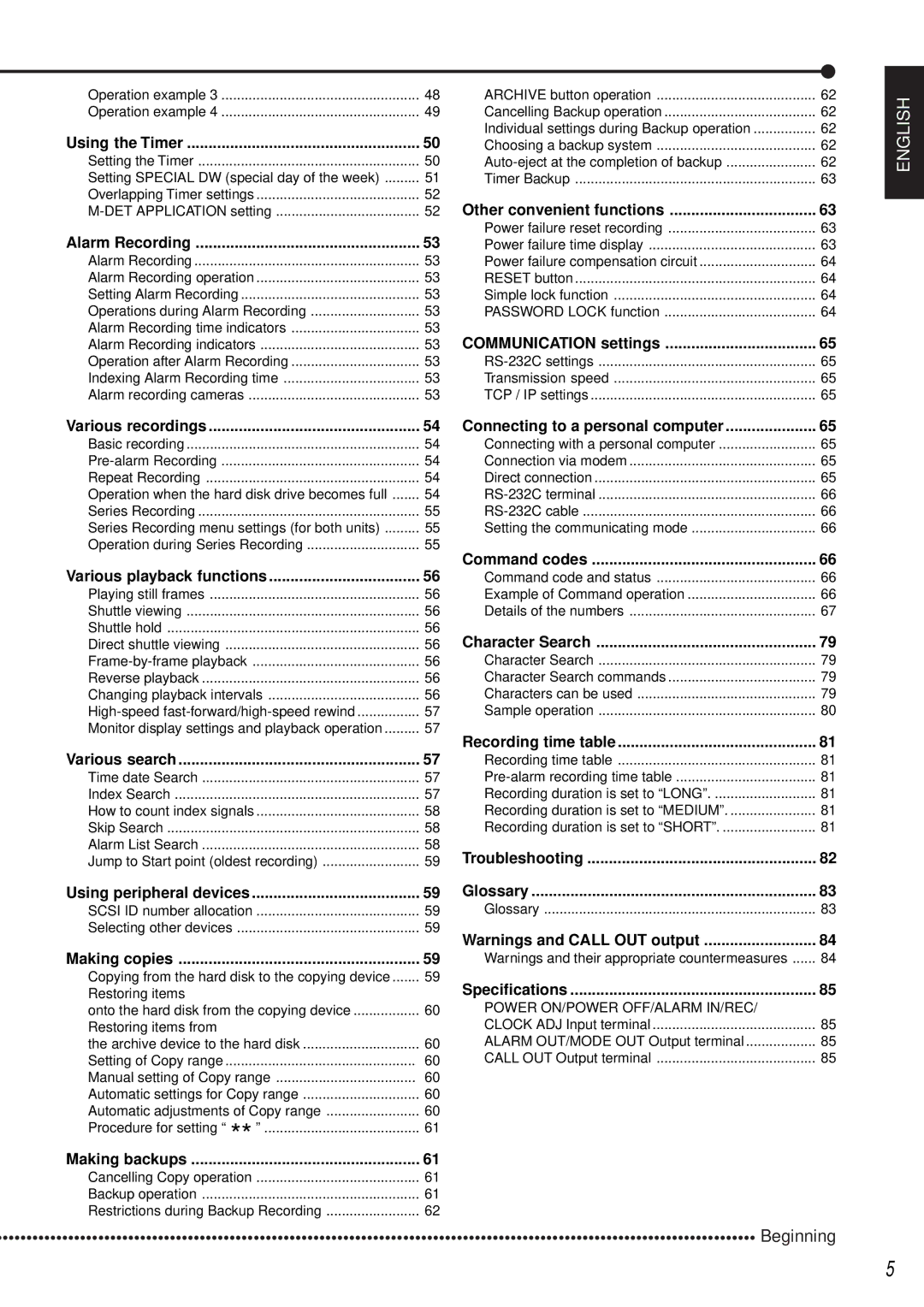 Mitsubishi Electronics DX-TL1600EM operation manual Communication settings 