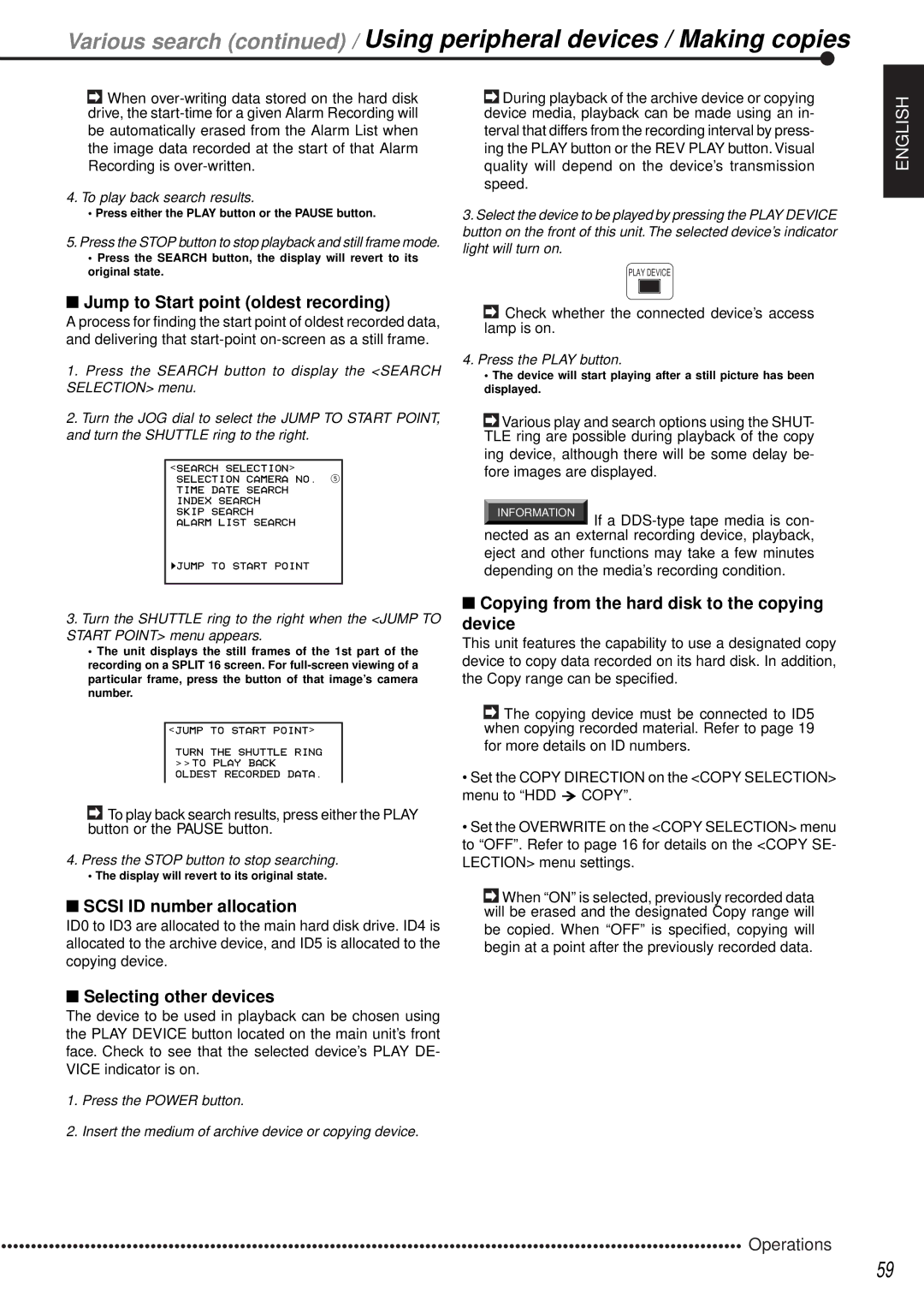 Mitsubishi Electronics DX-TL1600EM Various search / Using peripheral devices / Making copies, Scsi ID number allocation 