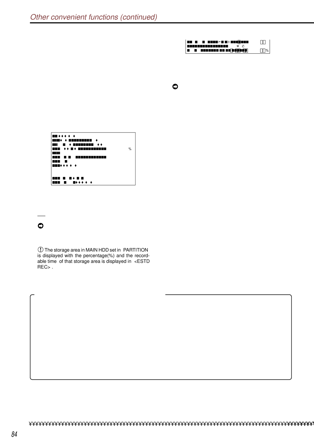 Mitsubishi Electronics DX-TL2500U operation manual Other convenient functions, PARTITION/PARTITION Size 