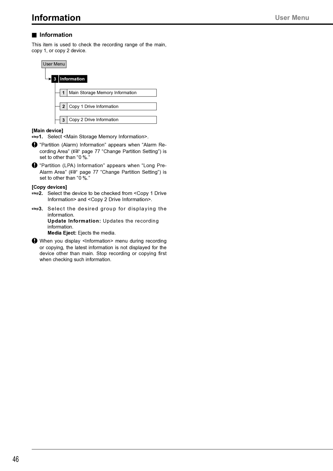 Mitsubishi Electronics DX-TL4516U instruction manual Information, Main device, Copy devices 