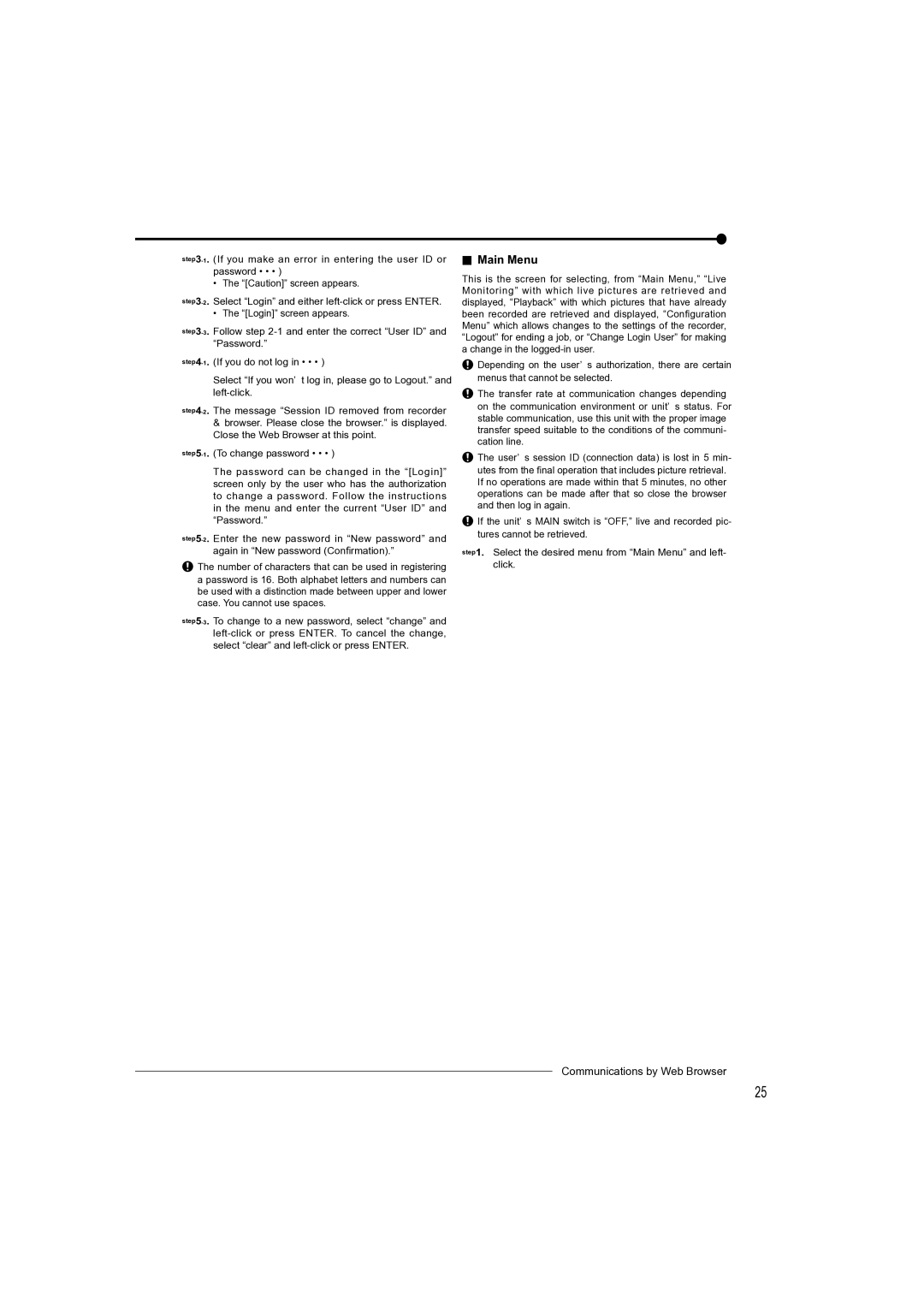 Mitsubishi Electronics DX-TL4709U instruction manual Main Menu 