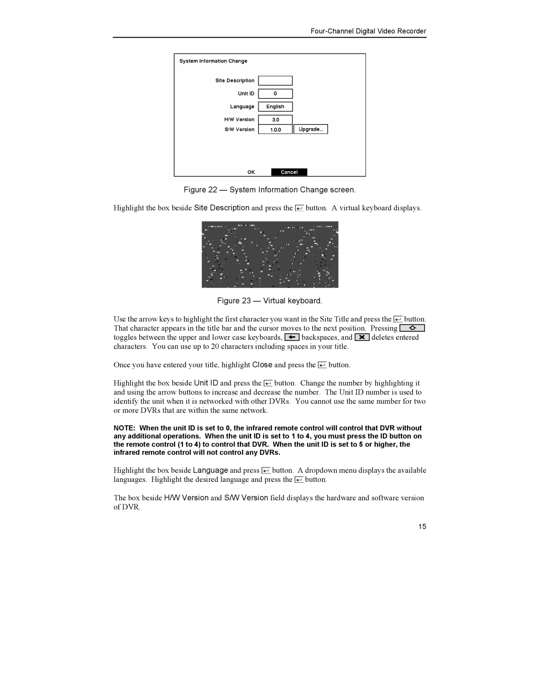 Mitsubishi Electronics DX-TL4U manual System Information Change screen 