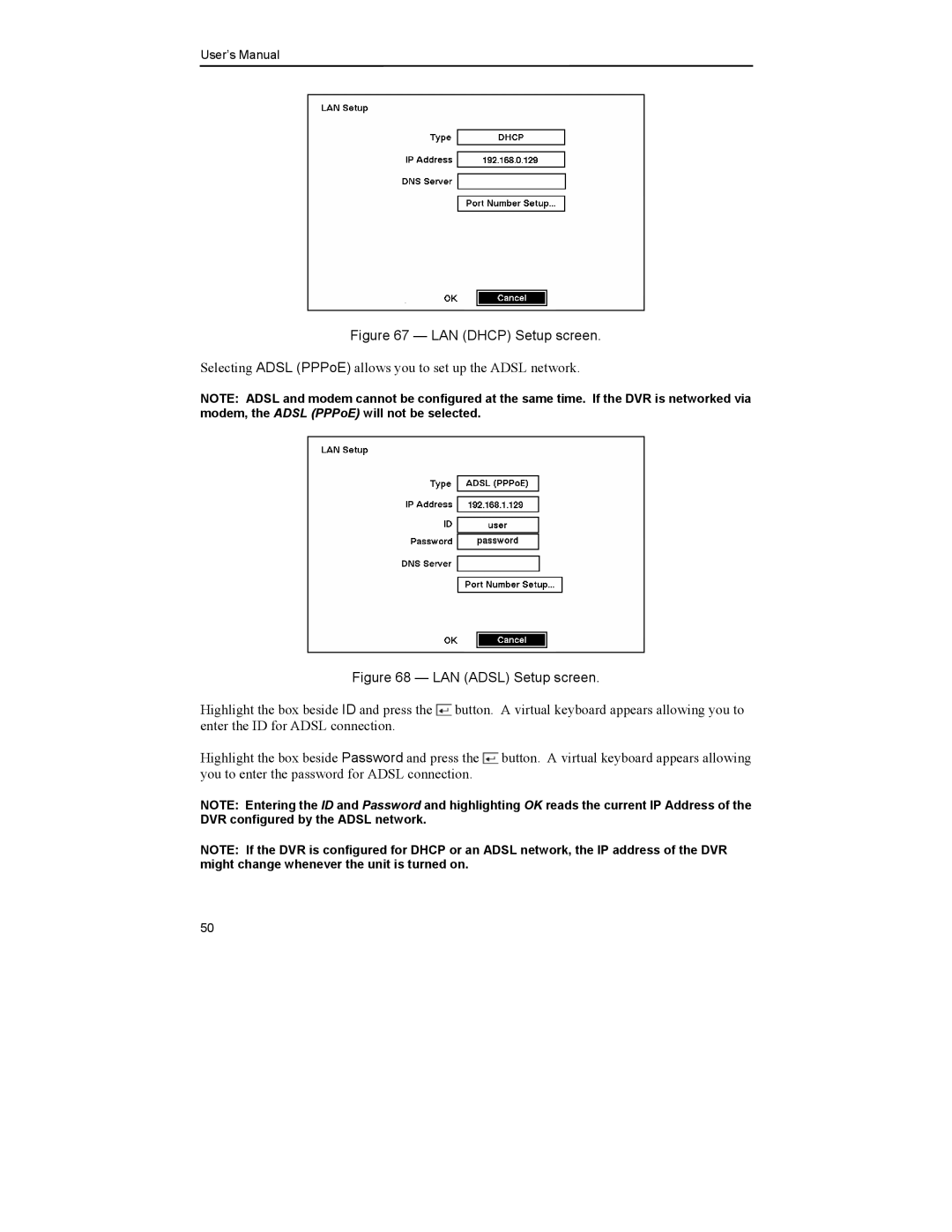 Mitsubishi Electronics DX-TL4U manual LAN Dhcp Setup screen 