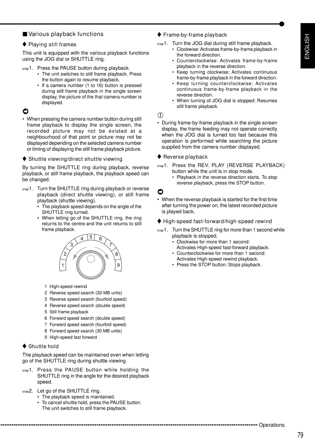 Mitsubishi Electronics DX-TL5000E instruction manual Various playback functions 