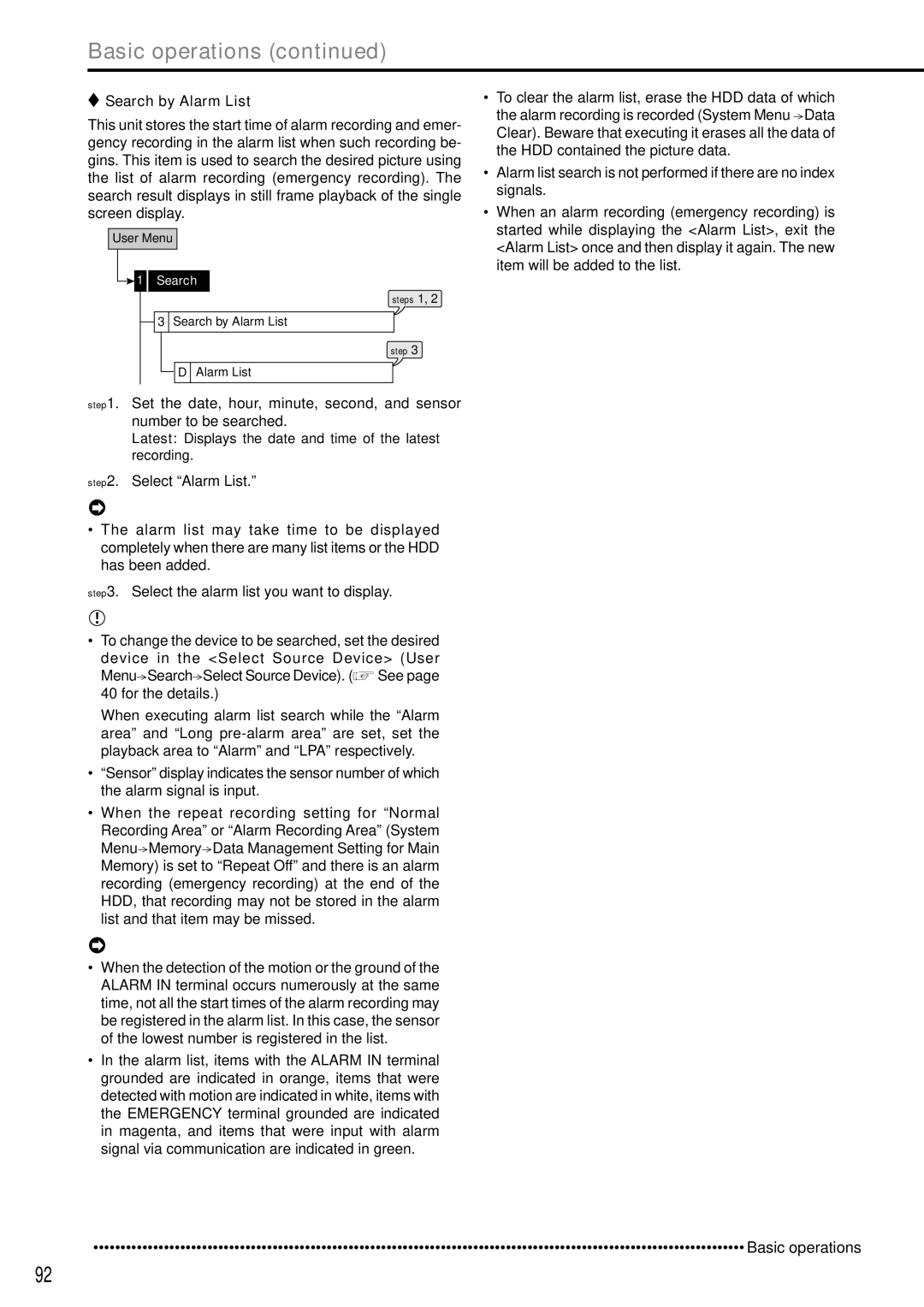 Mitsubishi Electronics DX-TL5000E instruction manual Search by Alarm List 