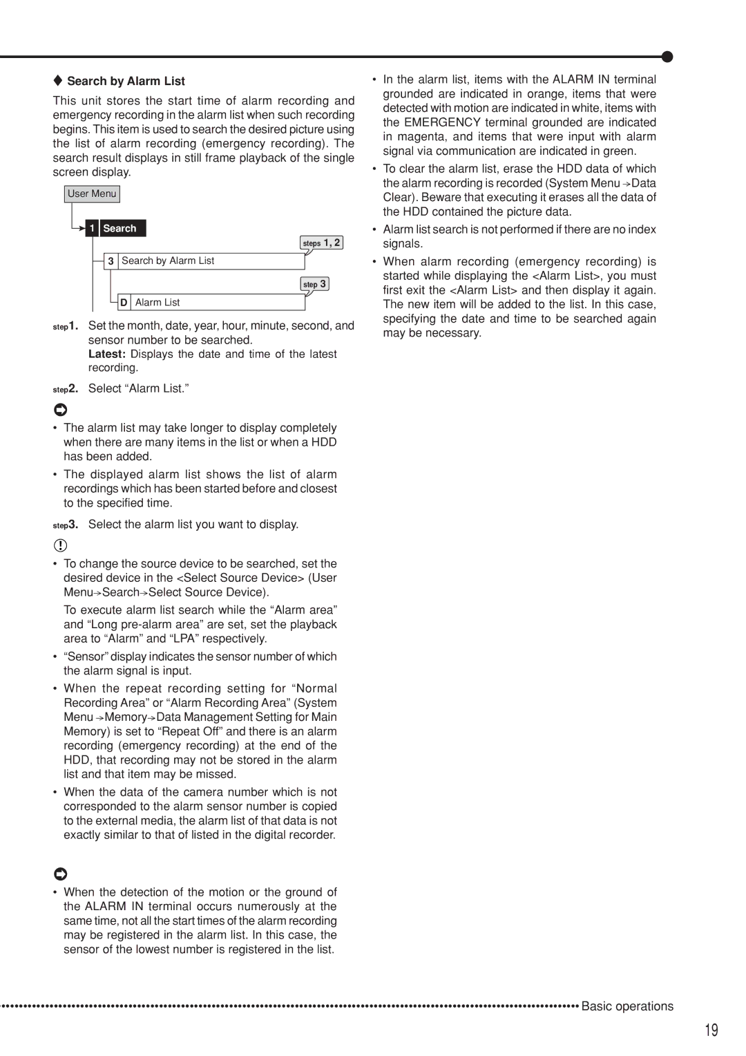 Mitsubishi Electronics DX-TL5000U user manual Search by Alarm List 