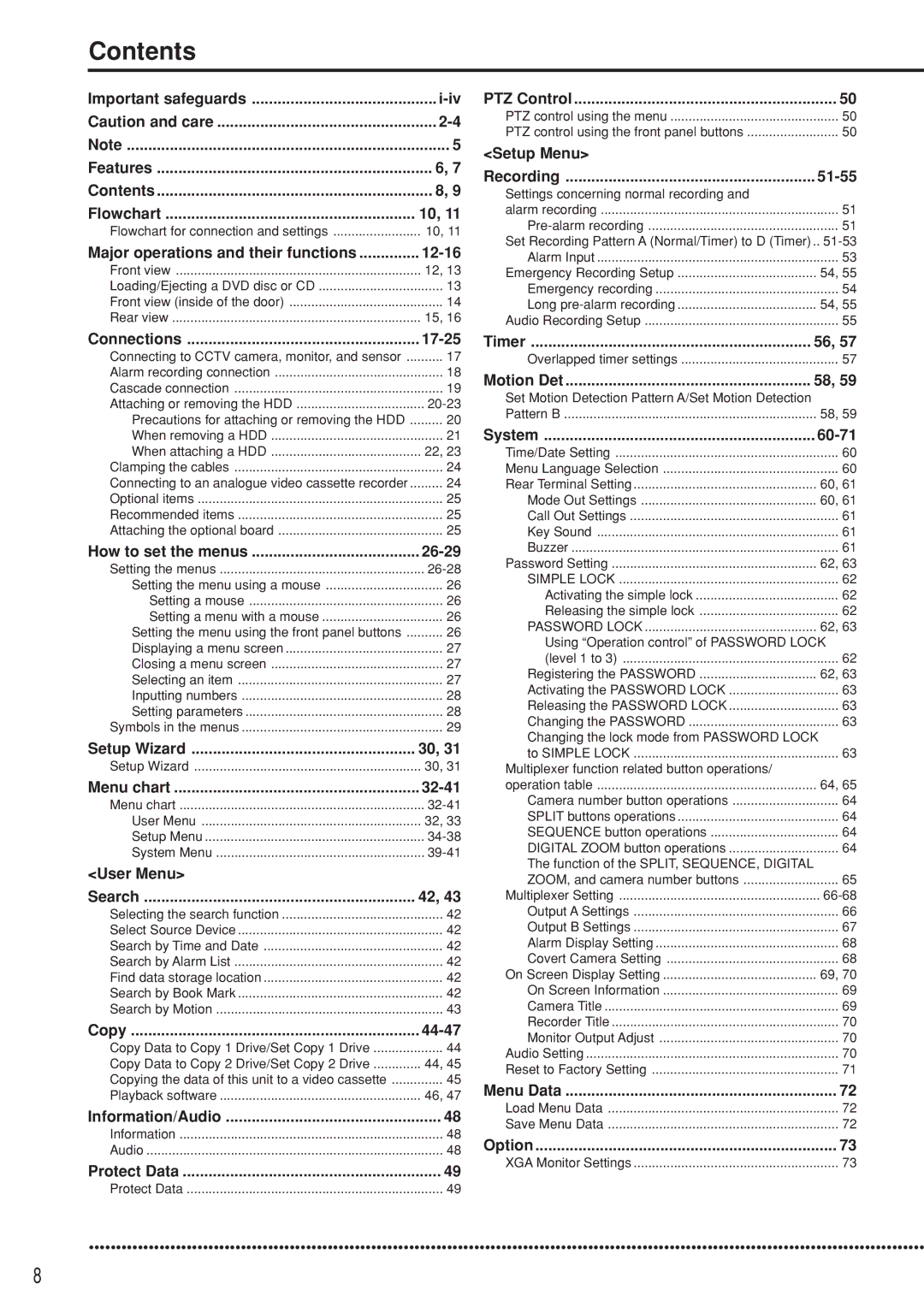 Mitsubishi Electronics DX-TL5000U instruction manual Contents 