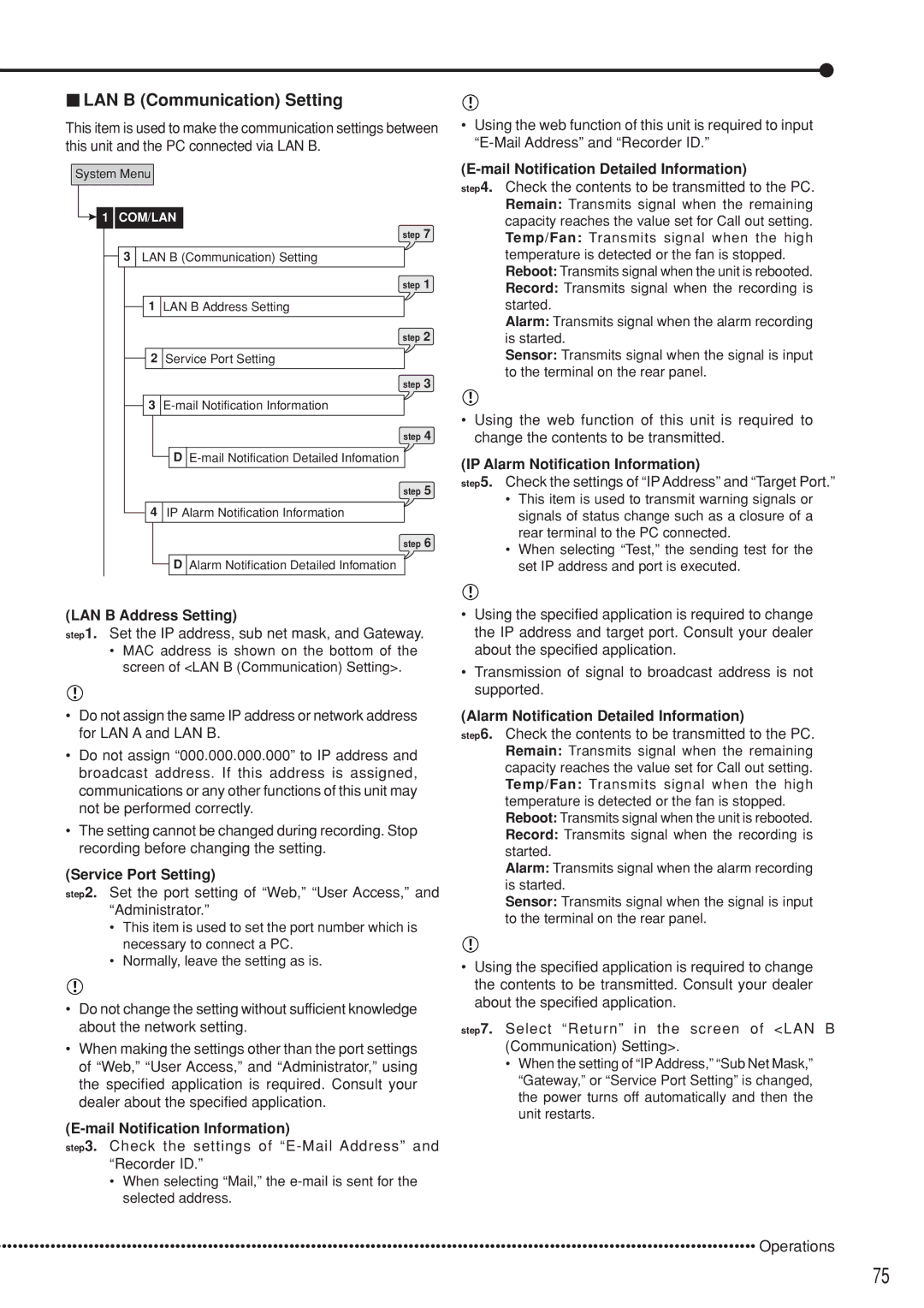 Mitsubishi Electronics DX-TL5000U instruction manual LAN B Communication Setting 