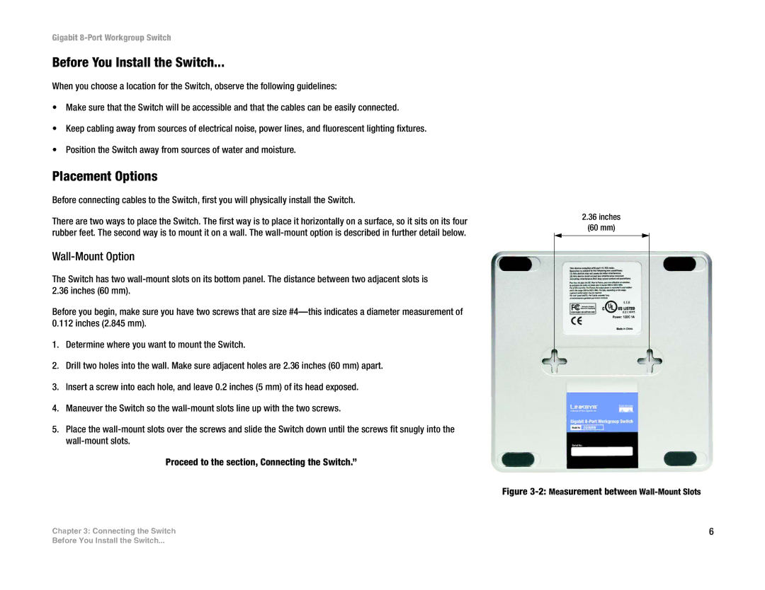 Mitsubishi Electronics EG008W manual Before You Install the Switch, Wall-Mount Option 