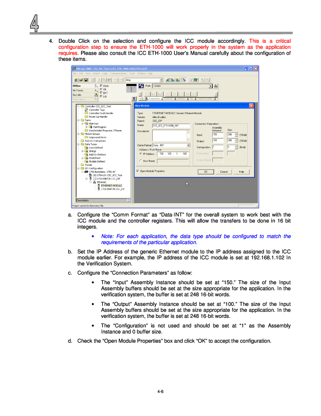 Mitsubishi Electronics ETH-1000 manual c. Configure the “Connection Parameters” as follow 